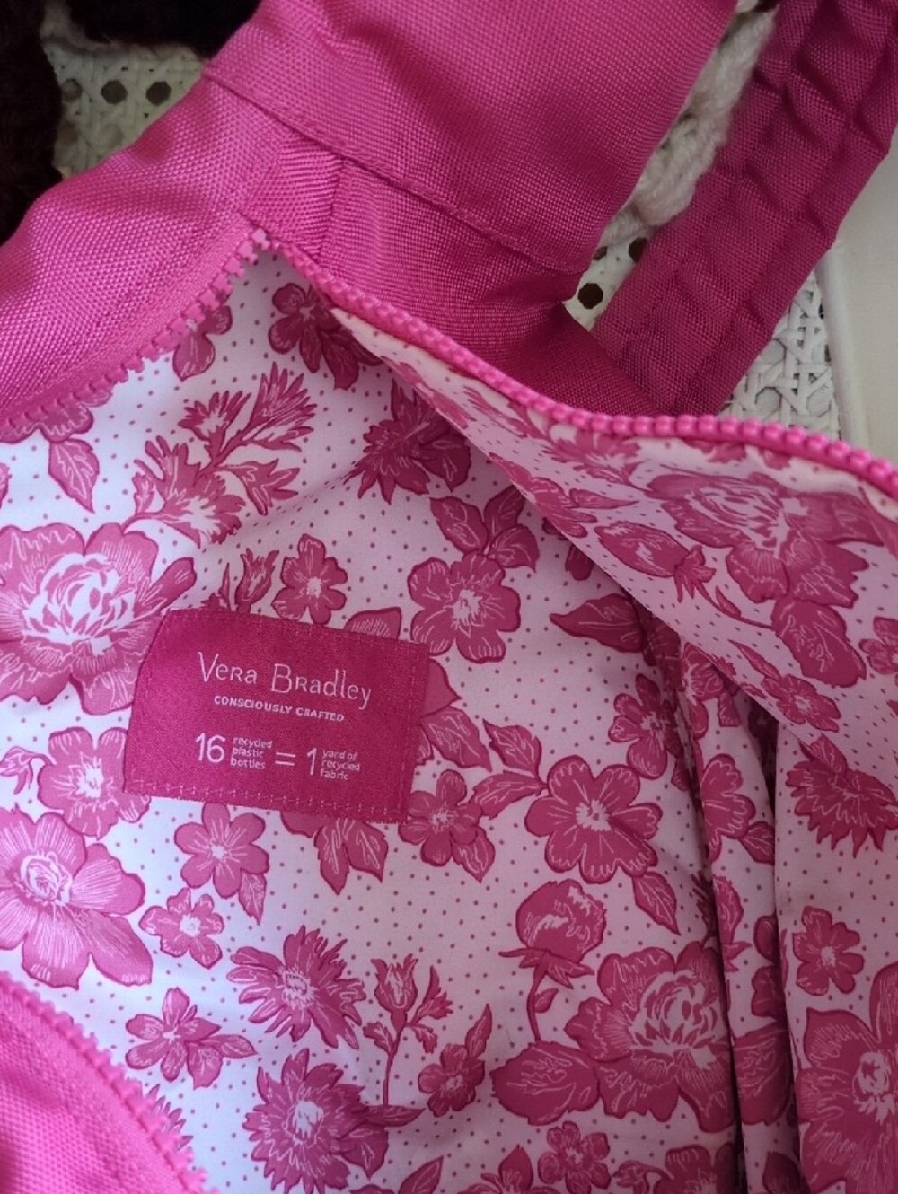 Vera Bradley Fuchsia Pink Sling Crossbody Bag - Picture 4 of 5